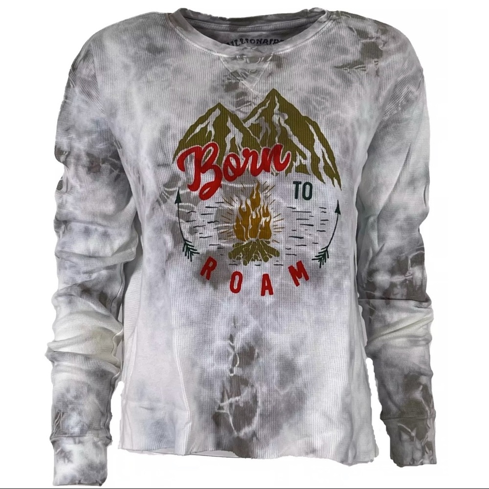 CHILLIONAIRE BY AFFLICTION Women's Thermal Shirt BORN TO ROAM